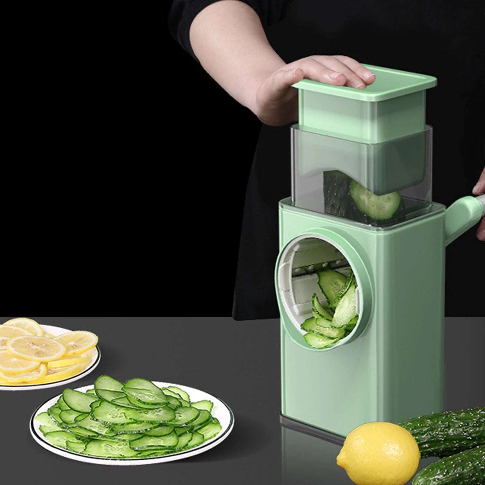 Rulo Vegetable KIHO™ Rotary Vegetable Cutter – 40% Larger Slicer