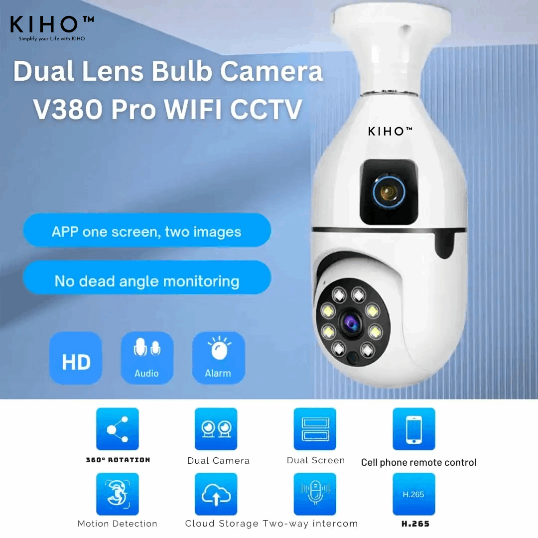 KIHO™ DUAL-LENS 360° WiFi Security Camera