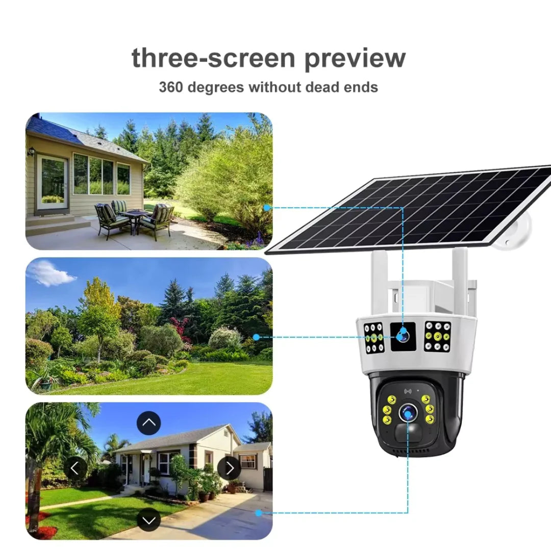 KIHO Solar Guard V380 Pro Solar Powered CCTV Security Camera  2MP 6K PTZ