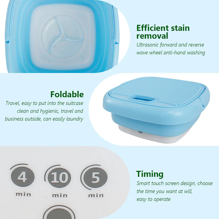 KIHO™ Portable Folding Washing Machine with Dryer