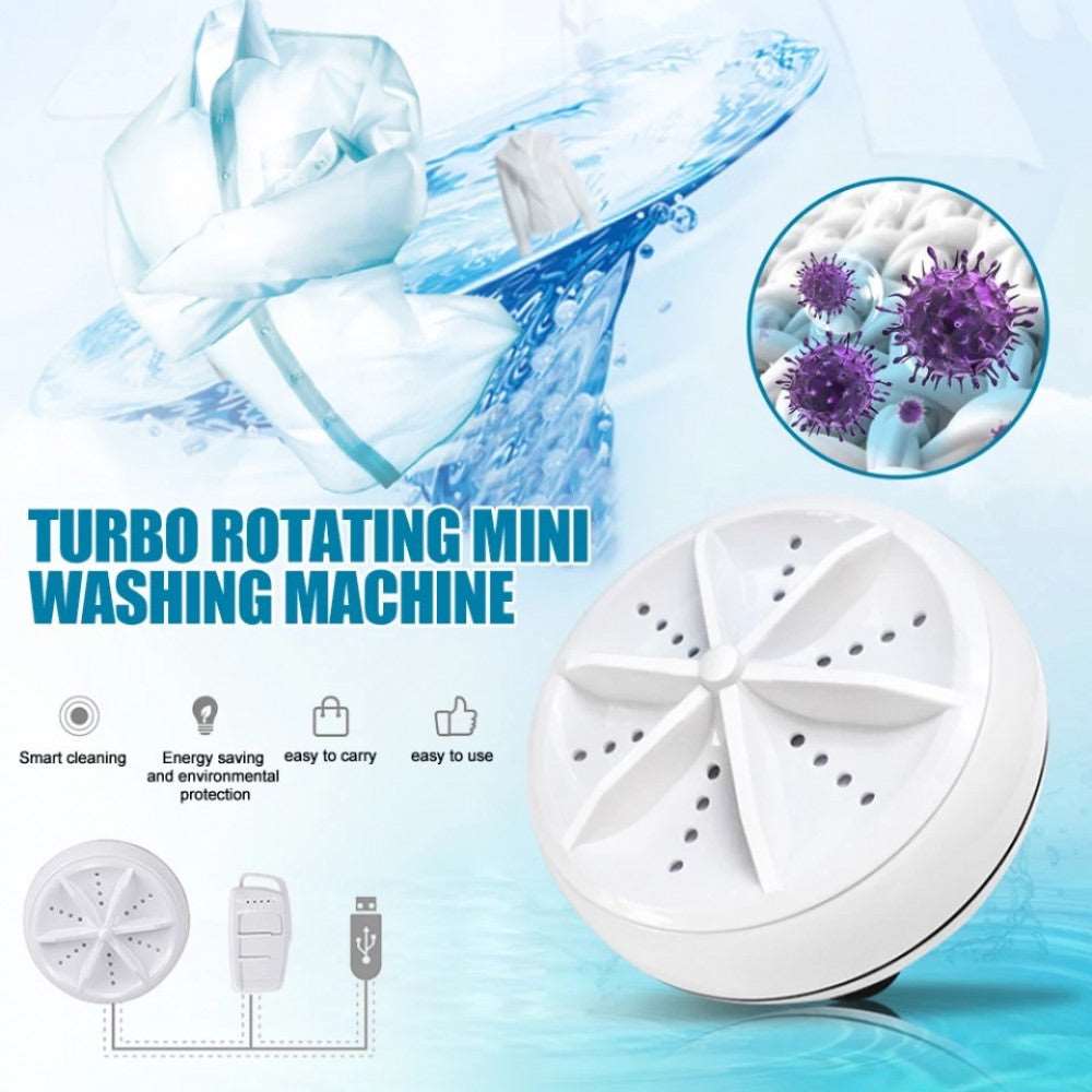 KIHO™ Portable USB Ultrasonic Turbine Laundry Washing Machine