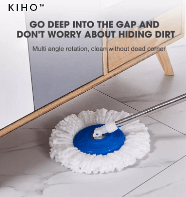 KIHO™ Easy Spin Magic Mop With Steel Bucket