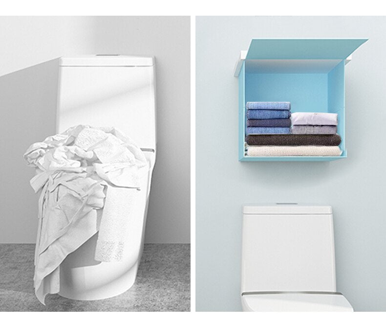 KIHO™ Bathroom Concealed Storage Box Foldable Wall Box